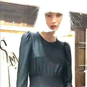 Topshop NWT black fitted tiered l/s dress;2